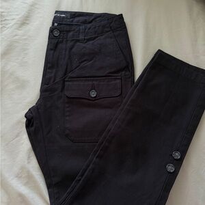 Black Cargo Pants with Sturdy Fabric
